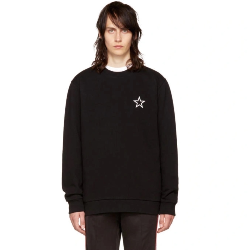GIVENCHY • Mens star print sweatshirt black • XL Cuban fit